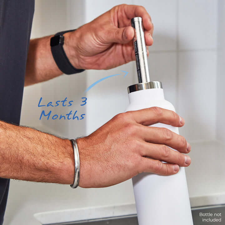 HydroWand water filter wand inside drink bottle
